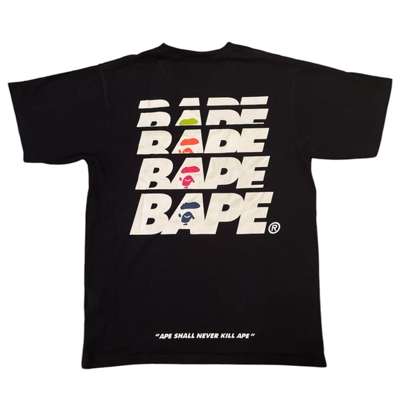 BAPE Bathing Ape Big Logo Tee Shirt M - Picture 2 of 5